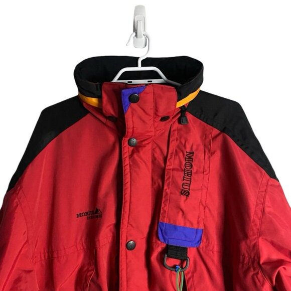 Mobius Men's Red Full Zip Hard Shell Ski Performance Jacket - Picture 2 of 14